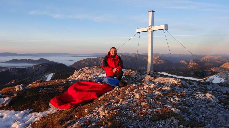 Foto: Datzi / Wandertour / Rundtour über das Weittal zum Hochwart (Biwak) - Abstieg über die Hochalm und Stadurzrinne (Antengraben) / Sonnenaufgang am Hochwart / 01.10.2014 21:11:29
