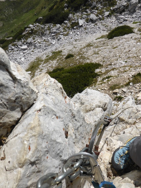 Foto: Manfred Karl / Klettersteigtour / Via ferrata Carlo Campalani auf die Cima Carega, 2259 m / 01.10.2014 20:21:22