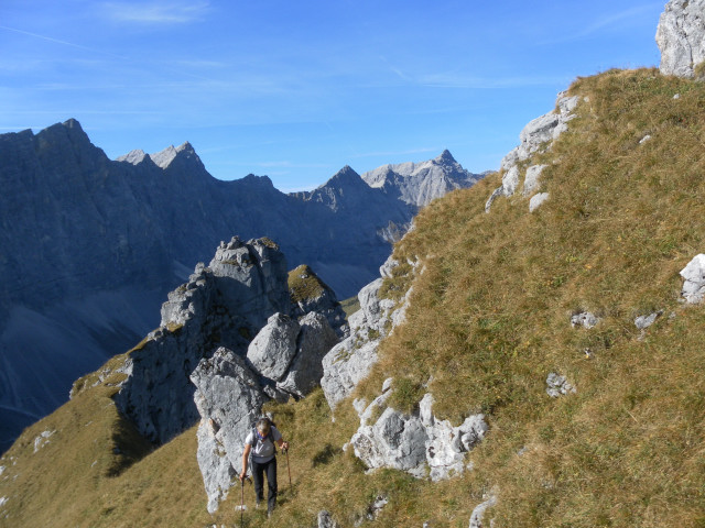 Foto: Wolfgang Lauschensky / Wandertour / Gumpenspitze und Gamsjoch aus dem Laliderertal / Westgrat der Gumpenspitze / 21.10.2014 18:44:29