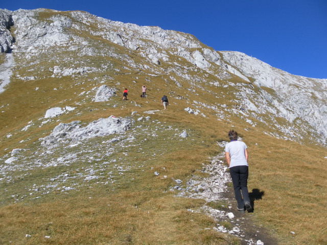 Foto: Wolfgang Lauschensky / Wandertour / Gumpenspitze und Gamsjoch aus dem Laliderertal / Grasmatten und Schrofen / 21.10.2014 18:42:52