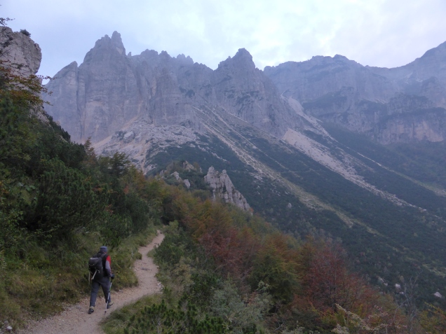 Foto: Manfred Karl / Wandertour / Cima Carega über den Sentiero del Fumante / Anstieg zu den Guglie del Fumante / 11.12.2014 20:29:45