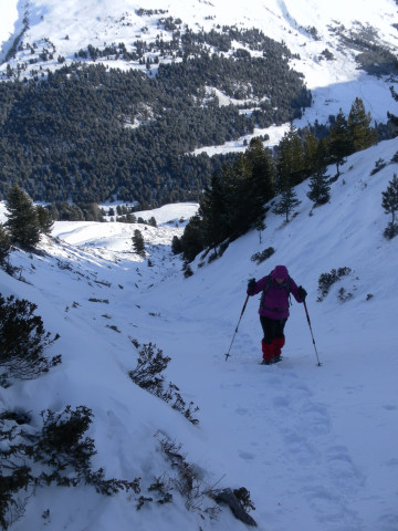 Foto: Wolfgang Lauschensky / Skitour / Mot dal Gajer 2797m / windgeschützte Rinne / 07.01.2015 21:00:30
