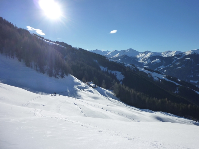 Foto: Manfred Karl / Skitour / Fulseck von Dorfgastein / Die Hänge ober der Heumoosalm / 10.01.2015 20:47:30
