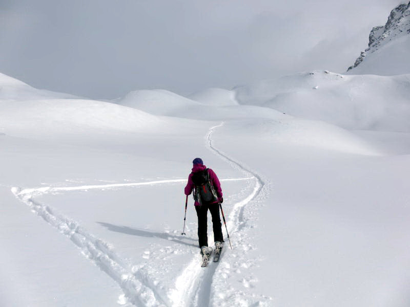 Foto: Wolfgang Lauschensky / Skitour / Roccabella 2727m / kupiertes Gelände unter dem Sattel / 06.02.2015 21:07:16