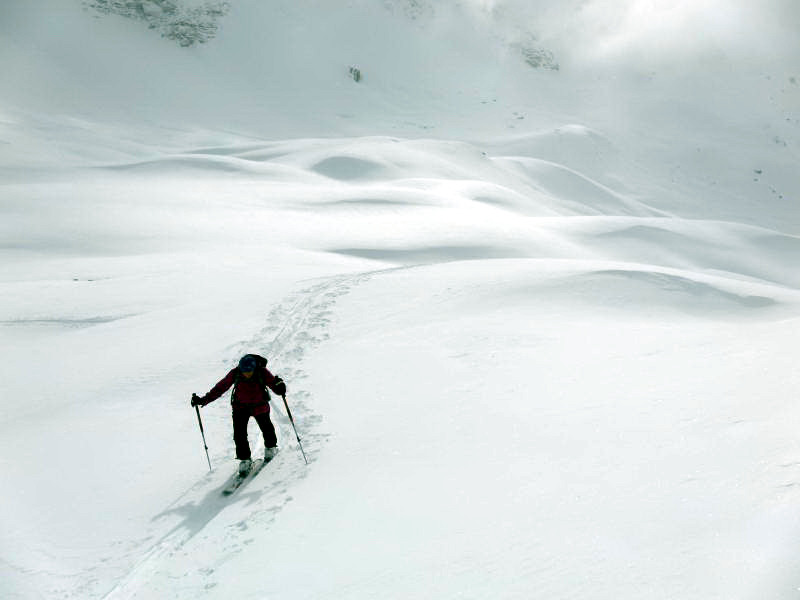 Foto: Wolfgang Lauschensky / Skitour / Roccabella 2727m / im steileren Mittelteil / 06.02.2015 21:06:49