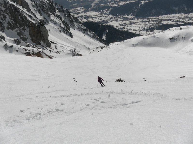 Foto: Wolfgang Lauschensky / Skitour / Sinabell  2349m über Feisterkar / genussvolle Firnabfahrt im Feisterkar / 02.04.2015 14:32:27