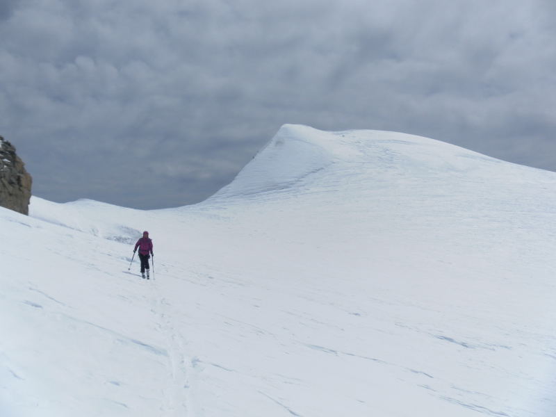 Foto: Wolfgang Lauschensky / Skitour / Großes Fillarhorn 3676m und Cima di Jazzi 3803m von der Monterosahütte / Mulde vor dem Fillarhorn / 26.04.2015 12:43:56