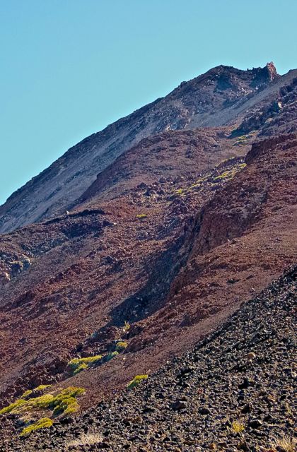 Foto: Walter Ruttinger / Wandertour / Pico Sur 3106m / Narices del Teide /Teneriffa / Blick vom Weg hinauf zum Hauptkraterrand / 28.07.2015 12:44:37