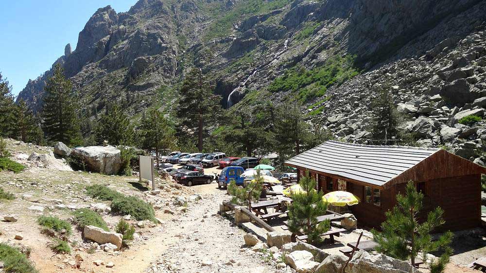 Foto: Datzi / Wandertour / In 17 Tage Korsika entdecken (Tour 1) Rundtour über Lac de Melo und Lac de Capitello zum Punta Alle Porta - über dem Lavu Bellebone zum Monte Rotondo / Unser Ausgangspunkt der Tour / 31.07.2015 19:58:05