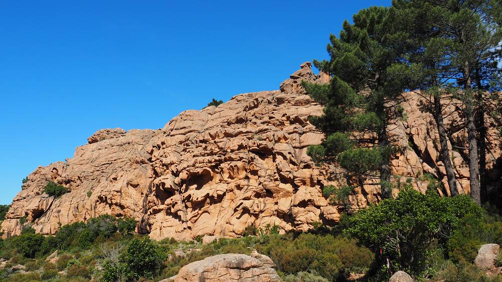 Foto: Datzi / Wandertour / In 17 Tage Korsika entdecken (Tour 5) Rundtour zum Capo D Ortu (1294m) und Capu Di U Vitullu (1331m) / Solche Felsen gibt es viele die einen beim Anstieg nur staunen lassen / 03.08.2015 21:32:13