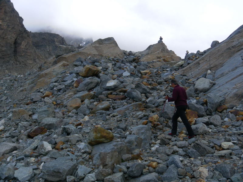 Foto: Wolfgang Lauschensky / Wandertour / Punta Marinelli 3182m / steindaubenmarkierter Anstieg / 20.09.2015 12:42:41