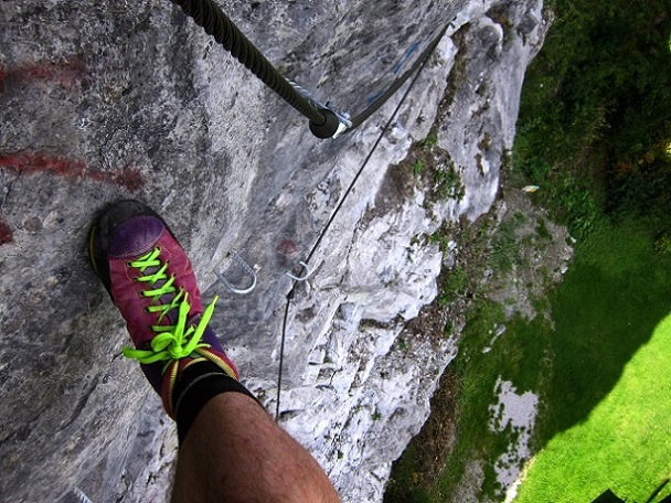 Foto: Andreas Koller / Klettersteigtour / Burgfels Klettersteig Strechau (835m) / 07.10.2015 01:25:11