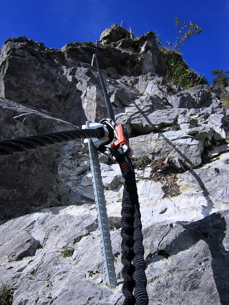 Foto: Andreas Koller / Klettersteigtour / Burgfels Klettersteig Strechau (835m) / 07.10.2015 01:23:55