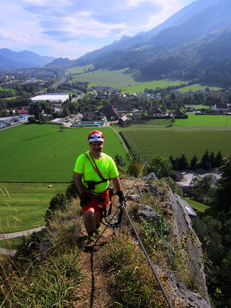 Foto: Andreas Koller / Klettersteigtour / Burgfels Klettersteig Strechau (835m) / 07.10.2015 01:23:23