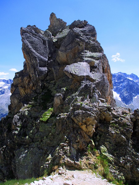 Foto: Andreas Koller / Klettersteigtour / Bergsee-Klettersteig Krokodil (2527m) / Ausstieg im Schartl / 18.10.2015 03:58:21