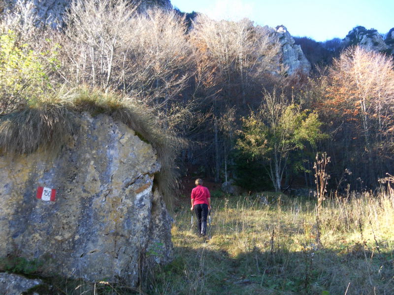 Foto: Wolfgang Lauschensky / Klettersteigtour / Monte Cornetto 1899m über Vajo Stretto / nach der Abzweigung / 01.11.2015 19:21:27