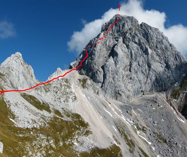 Foto: Walter Ruttinger / Wandertour / Mangart (Mangrt) /.si ohne Kletterausrüstung / 05.11.2015 13:32:54
