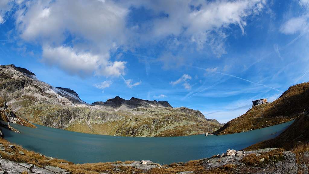 Foto: Datzi / Wandertour / Von der Rudolfshütte auf das Hohe Fürleg / Blick zurück zur Rudolfshütte / 15.11.2015 13:05:10