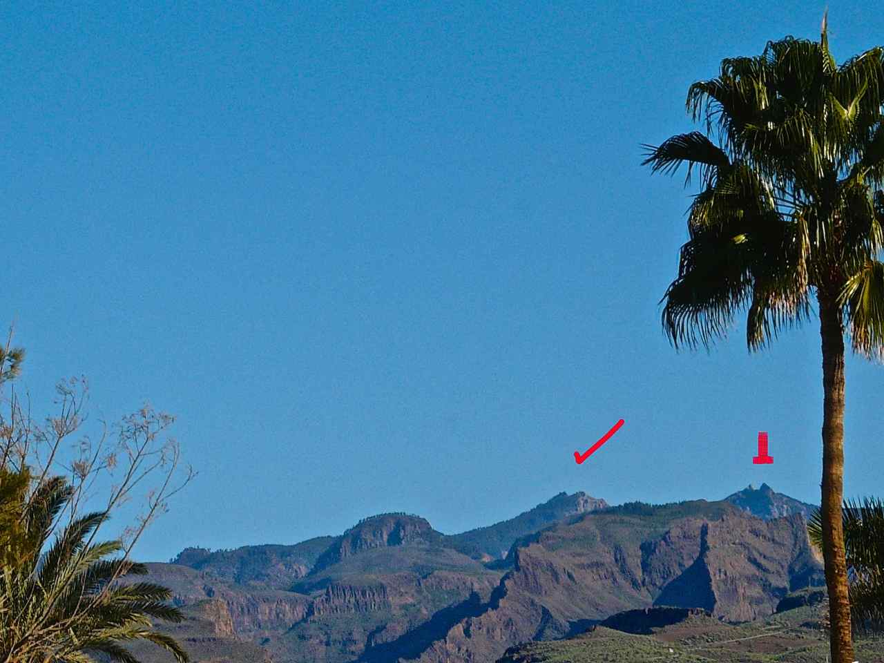 Foto: Walter Ruttinger / Wandertour / Gran Canaria Pico de las Nieves Höhenpanorama- / Aus Sicht Maspalomas / 26.04.2016 13:49:10