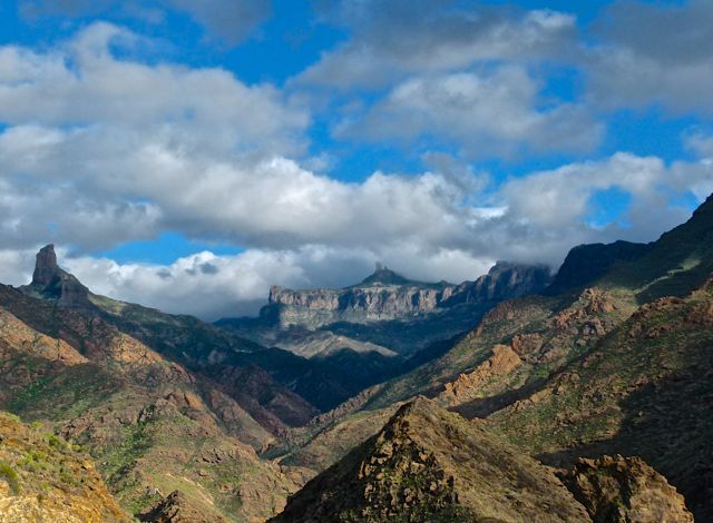 Foto: Walter Ruttinger / Wandertour / Gran Canaria Pico de las Nieves Höhenpanorama- / Annäherung von SW / 26.04.2016 13:48:43
