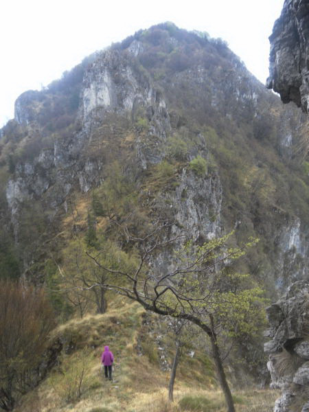 Foto: Wolfgang Lauschensky / Wandertour / Monte Pura - Punta Tisdel Überschreitung / Sattel vor der Punta Tisdel / 26.04.2016 16:17:20