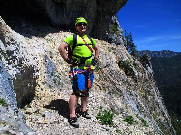 Foto: Andreas Koller / Klettersteigtour / Klettersteig Spielmäuer: Tristans Kirchbogensteig (1360m) / Einstieg / 03.06.2016 17:53:55
