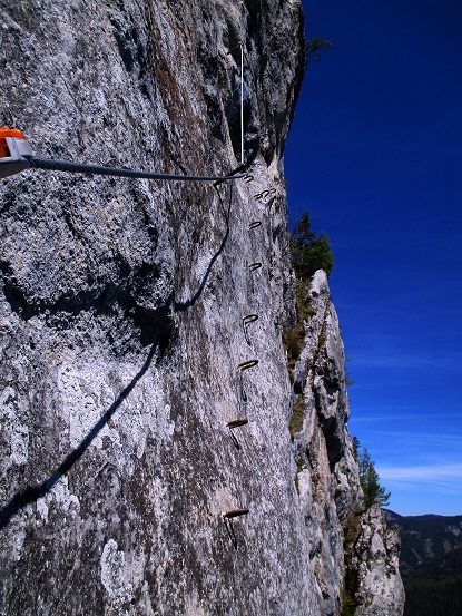 Foto: Andreas Koller / Klettersteigtour / Klettersteig Spielmäuer: Tristans Kirchbogensteig (1360m) / Bluadiges Eck / 03.06.2016 17:51:09