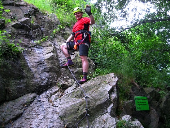 Foto: Andreas Koller / Klettersteigtour / Klettersteig Martinswand Deggendorf (378m) / Auftakt / 22.06.2016 00:15:23