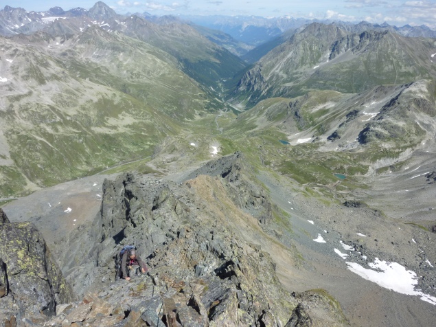 Foto: Manfred Karl / Klettertour / Schwarzhorn (3147 m), Ostgrat / Eine der letzten SL / 04.12.2016 19:29:09