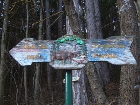 Foto: Wolfgang Dröthandl / Wandertour / Waxeneck - Vom Triestingtal ins Piestingtal / Abzweigung Richtung Pernitz / 13.12.2016 18:37:48