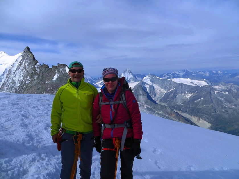 Foto: Andreas Koller / Wandertour / 4000er-Tour Bishorn (4153m) / Am Gipfel des Bishorn / 02.02.2017 02:54:42