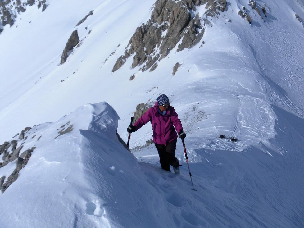 Foto: Wolfgang Lauschensky / Skitour / Piz Vallatscha 3021m von S-charl / am Gipfelgrat / 06.03.2018 14:57:00