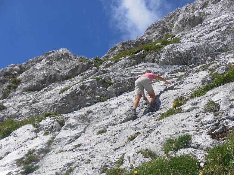Foto: Wolfgang Lauschensky / Wandertour / Hochwand 2715m / exponierte Querung zum Grat / 17.07.2018 23:22:33