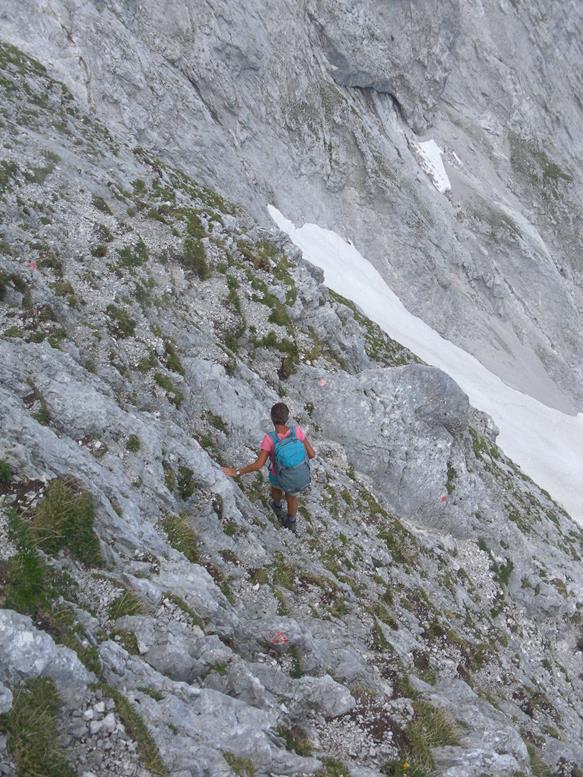 Foto: Wolfgang Lauschensky / Wandertour / Hochwand 2715m / vorsichtiger Abstieg / 17.07.2018 23:21:13