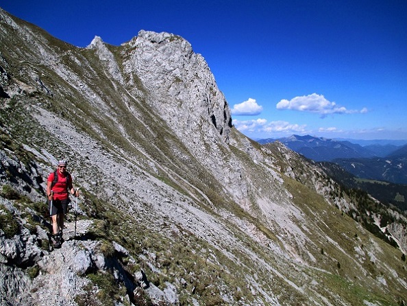 Foto: Andreas Koller / Wandertour / Über das Bergmassiv des Reißkofel (2371m) / Rückblick Kleiner Reißkofel / 23.08.2018 00:37:48