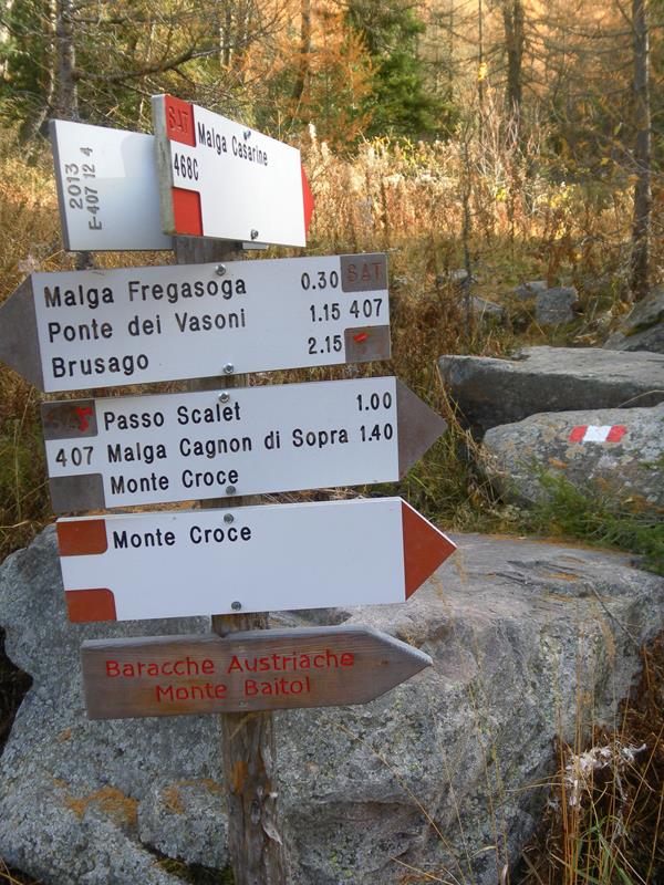 Foto: Wolfgang Lauschensky / Wandertour / Monte Croce und Monte Rujoch / gut beschildert und markiert / 29.10.2018 00:14:47