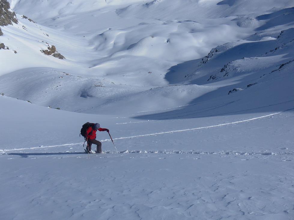 Foto: Wolfgang Lauschensky / Skitour / Piz Rims 3056m über Ostkar / oberer Steilhang / 09.03.2019 16:53:04
