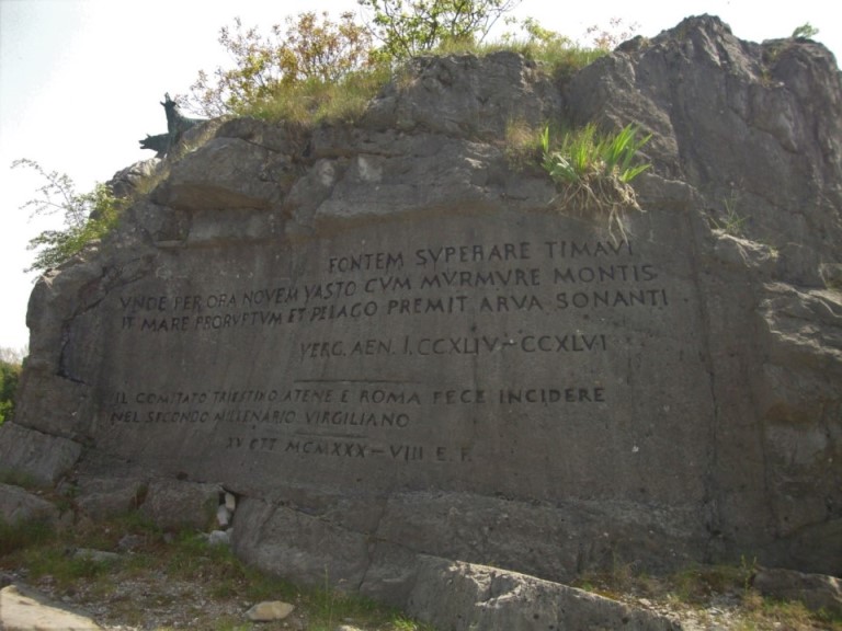 Foto: Wolfgang Dröthandl / Wandertour / Rilkeweg (Sentiero Rilke) von Duino nach Sistiana / Auch in Vergils Epos Äneis wird der Timavus erwähnt / 23.04.2019 13:21:37