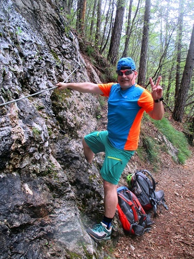 Foto: Andreas Koller / Klettersteigtour / Via ferrata Crench und zwei Gipfel (779m) / Einstieg / 21.06.2019 23:06:23