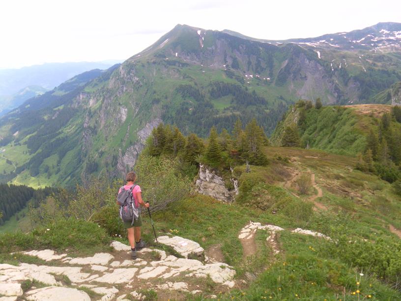 Foto: Wolfgang Lauschensky / Wandertour / Gerenfalben, Matona und Hoher Freschen / Sünser Spitze vom Bergrücken / 08.07.2019 17:58:59
