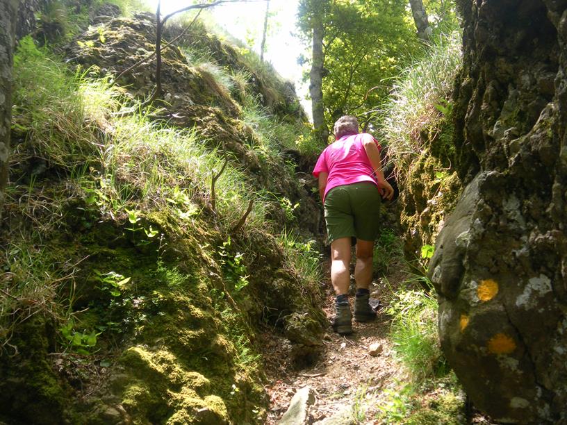 Foto: Wolfgang Lauschensky / Wandertour / Monte Roccabruna und Monte Gifarco / drei gelbe Punkte als Markierung / 09.07.2019 17:17:55