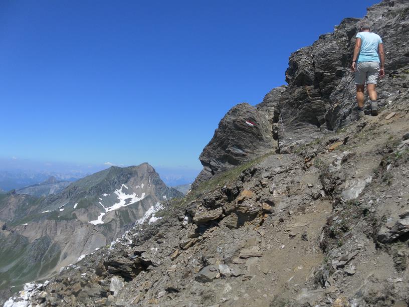 Foto: Wolfgang Lauschensky / Wandertour / Wurmaulspitze 3022m / gesicherter Gipfelfels / 31.07.2019 00:43:10