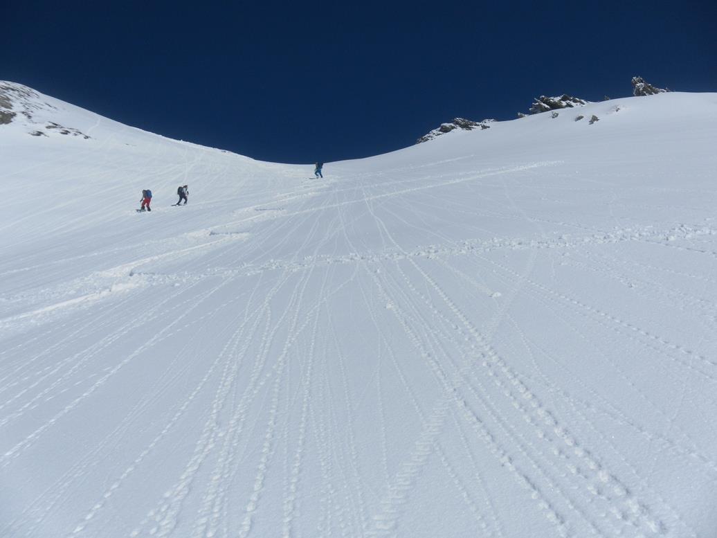 Foto: Wolfgang Lauschensky / Skitour / Gamsbeil 2169m aus dem Windautal / unter der Gipfelscharte / 10.03.2020 10:50:59