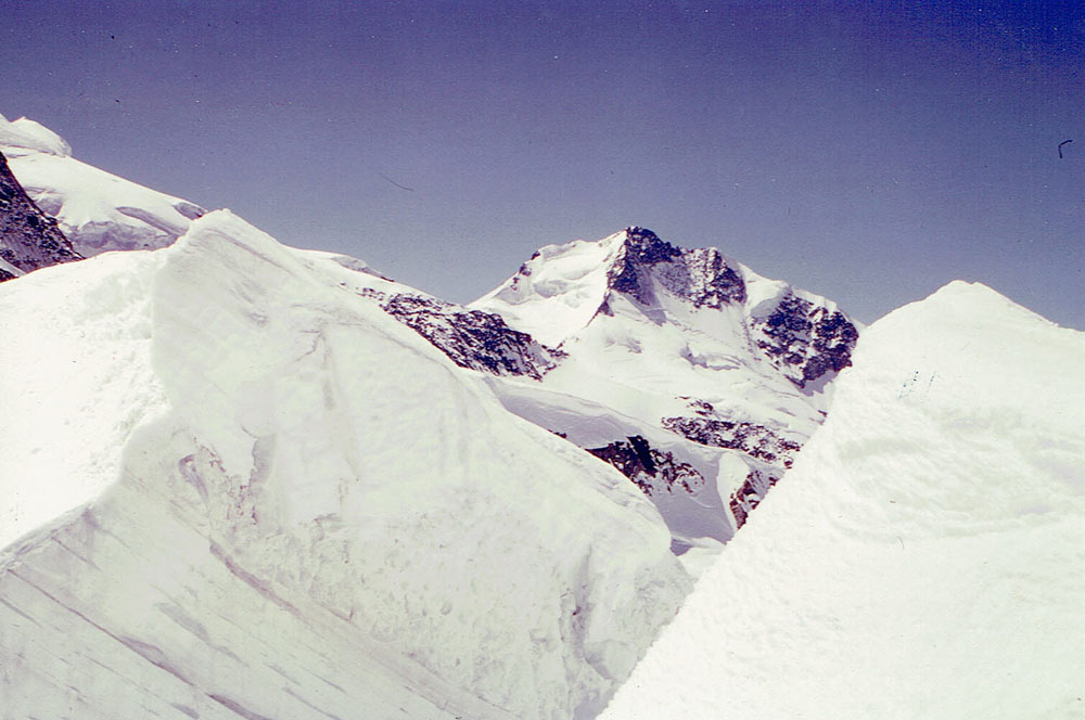 Foto: Rupert Gredler / Skitour / Piz Palü Hauptgipfel / Der Piz Bernina mit dem Biancograt / 18.06.2020 09:22:03