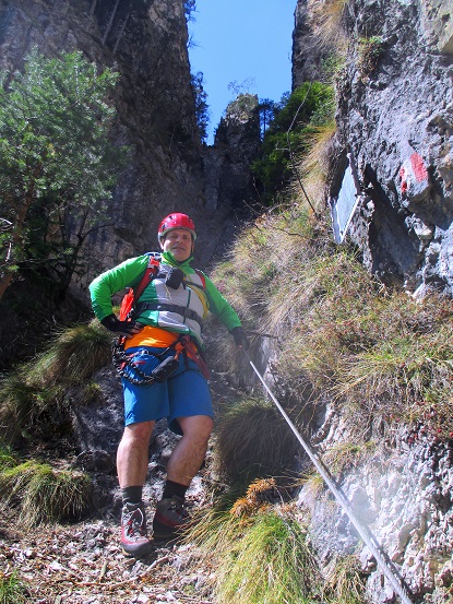 Foto: Andreas Koller / Klettersteigtour / Via ferrata Attilio Sieff auf die Punta Polse (1450m) / Einstieg (aber auch Ausstieg) / 15.06.2020 23:56:07