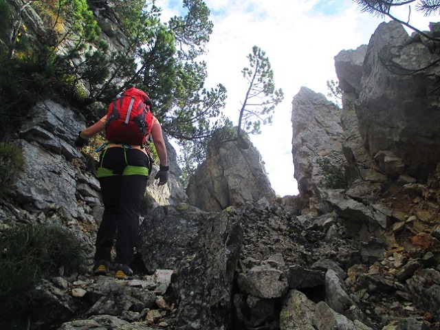 Foto: Andreas Koller / Klettersteigtour / Via ferrata Giordano Bertotti und Chegul (1357m) / 14.10.2020 00:47:31