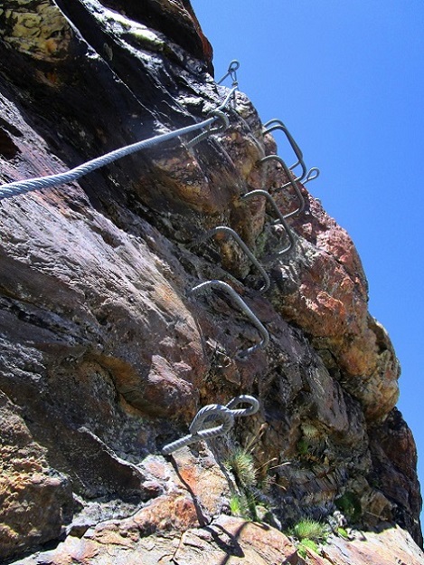 Foto: Andreas Koller / Klettersteigtour / Klettersteig Rock Metal Climbing zur Anenhütte (2366m) / Schlüsselstelle / 25.12.2020 18:21:30