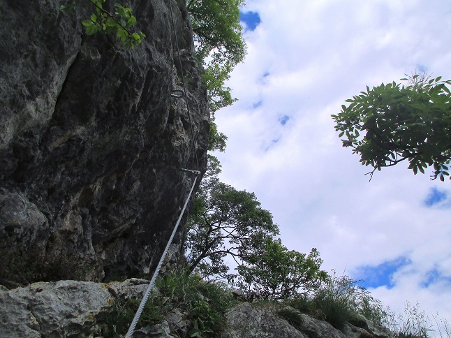 Foto: Andreas Koller / Klettersteigtour / Klettersteig Rabenstein (697m) / Schlüsselstelle / 11.06.2021 01:34:36