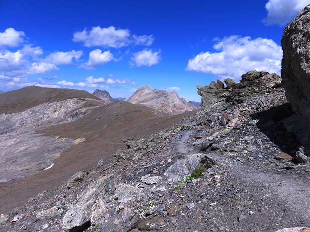 Foto: Andreas Koller / Wandertour / Zur Zackenkrone der la Mortice (3186m) / Abstieg vom Gipfel der la Mortice Sud / 03.08.2021 23:40:28