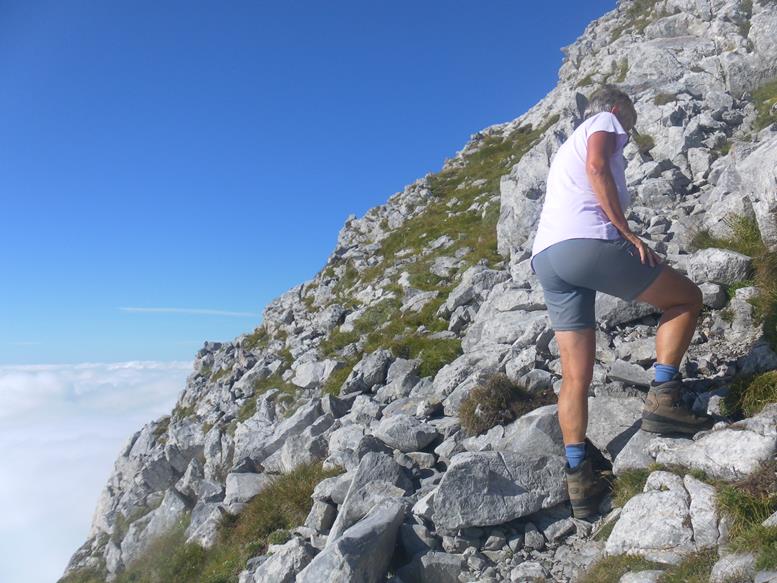 Foto: Wolfgang Lauschensky / Wandertour / Kollinkofel oder Creta di Collina 2691m vom Plöckenpass  / 	Gelände über dem Klettersteig  / 17.09.2021 23:07:48